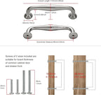 SAILING 10 Pack Cabinet Handles-3.8"/96mm Screw Spacing Brushed Nickel Furniture Hardware Handles for Kitchen Cabinets Bedroom Dresser Wardrobe Cabinet Pulls