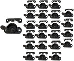 QCAA Steel Window Sash Lock, CTC 2", Black, 24 Pack, Made in Taiwan