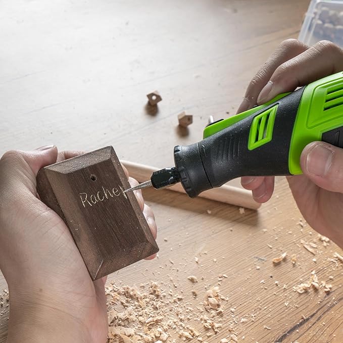 PHALANX 8V Cordless Rotary Tool Kit, 2.0 Ah Battery Rechargeable Rotary Tool with 73pcs Accessories, 5-Speed LED Light, Idea for Sanding, Carving, Polishing, Engraving, Wood Carving, Pet Grooming