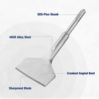 WORKPRO 3-inch SDS Plus Chisel, Cranked Angled Bent Tile Removal Chisel for Tile, Laminate Floor, Wall Moldings, Compatible with SDS-Plus Tools