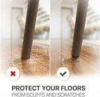 Felt Furniture Pads X-Protector 16 PCS - 1" Felt Pads with Prongs - Premium Felt Chair Pads - Furniture Pads for Hardwood Floors - Chair Floor Protectors for Hardwood- Slide Your Furniture Easily!