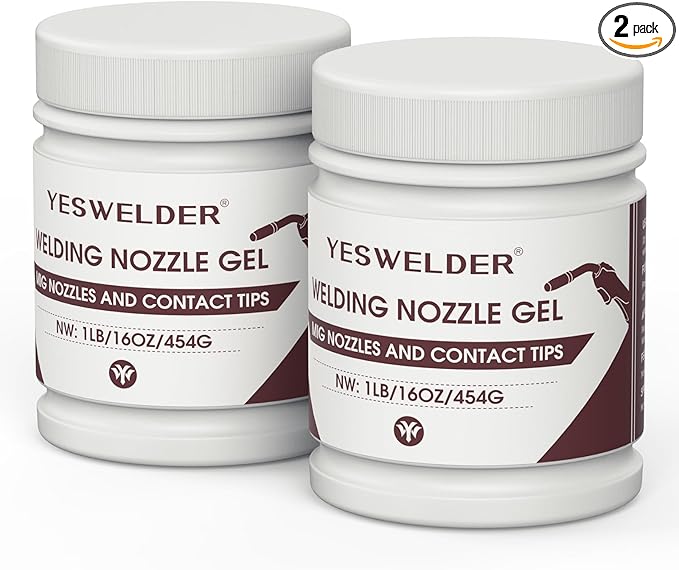 YESWELDER Welding Nozzle Gel for MIG Welding, Anti-Spatter Dip Gel for MIG Torch And Contact Tips (16 Ounces*2 Cans)