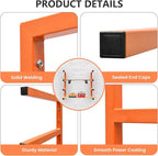 2 Pack Wood Organizer and Lumber Storage Rack Wall Mount, Heavy Duty Wood Storage Organizer Racks with 4-Level System for Garage, Workshop, Basement, Holds Up 220 LBS Per Level (Orange)