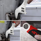 WISEUP Professional Adjustable Wrench 8 inch 10 inch 12 Inch Cr-V Forged Industrial Grade Hand Tools Wrench Set With Anti-Slip Grip Small Adjustable Wrench