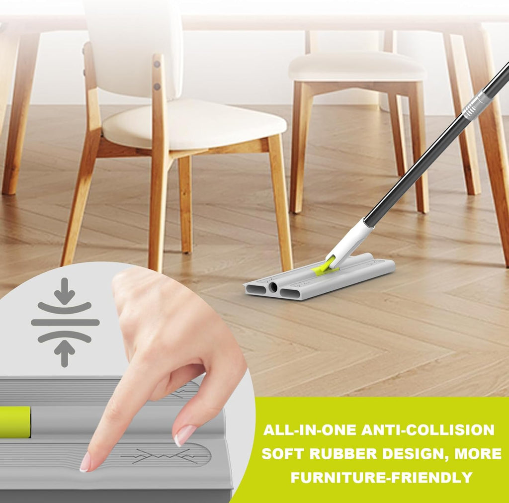 Dust Mop for Floor Cleaning - Microfiber for Hardwood, Laminate, Tile - Stainless Steel Handle, Reusable, Dry and Wet Use - 1 Mop + 10 Pads