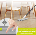 Dust Mop for Floor Cleaning - Microfiber for Hardwood, Laminate, Tile - Stainless Steel Handle, Reusable, Dry and Wet Use - 1 Mop + 10 Pads