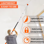 Buyplus 26FT Reach Cobweb Duster, Outdoor Spider Web Cleaner Brush with Professional 5-20FT Extension Pole, Non-Shedding Fluffy Bristles, Suitable for Ceiling and Corner Dusters for Indoor and Outdoor