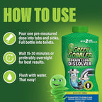 Green Gobbler Drain Clog Dissolver | Powerful Liquid Drain Opener & Toilet Clog Remover | Safe for Pipes & Septic | 2 Pack