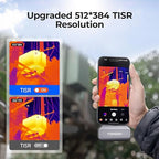 TOPDON TC002C Thermal Camera, 512 x 384 Super Resolution, 256 x 192 IR Resolution, Thermal Imager for iPhone 17/16/15 Series & iPads with Type-C Port, -4°F~1022°F Temp Range, Upgraded Version of TC002