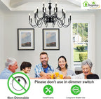 Depuley LED Light Bulbs E12: 24-Pack Candelabra Light Bulb 4W Candle Bulb Equivalent 40W - Edison Vintage Bulbs Daylight 5000K C35 Clear Bulb 500 LM 80+CRI Non-Dimmable