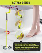 35Inch Drain Clog Remover Tool, Drain Snake Hair Remover with Rotating Handle, Hair Catcher Drain Auger Cleaner Tool & Plumbing Snake, Hair Cleaning Tool Can Use On Most Drains, Sink Snake(6PCS)