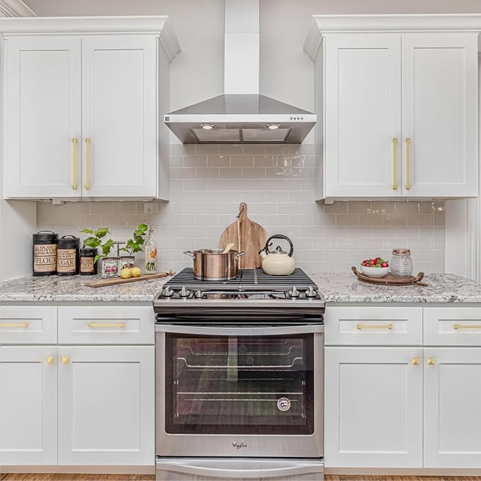 10 Pack 5 Inch Gold Cabinet Pulls - Kitchen Handles for Cabinets