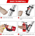 UTV Fire Extinguisher Mount Kit - Aluminum Adjustable Quick Release Roll Bar Car Fire Extinguisher Bracket Holder for 1.75-2in Roll Bar ATV UTV Polaris RZR SXS Ranger Camper Jeep Can-Am Durable