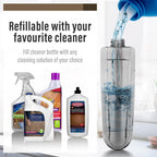 Mops for Floor Cleaning, 50 inch Spray Mop with 400ml Refillable Bottle and 2 Replacement Pads Dry Wet FloorCleaning Household or Commercial Use for Hardwood Laminate Tile Ceramic (Brown)