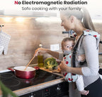 GASLAND 30 Inch Electric Cooktop 5 Burners, 8200W Built-in Radiant Glass Stove Top, 220-240V Electric Ceramic Cooktop with 9 Power Levels, Slide Touch Control, Child Safety Lock &Timer, Hard Wire