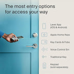 Level Lock+ Deadbolt Smart Lock - World's Smallest Smart Lock Plus Apple Home Keys - Level App for iOS & Android - Works with Apple Home (Satin Nickel)