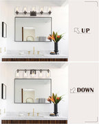 Bathroom Light Fixtures, HWH 5-Light Vanity Lights Over Mirror, 37-inch Farmhouse Wall Light, Oil-Rubbed Bronze Finish, 5HLT63B-5W ORB