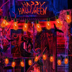 SUNSGNE Halloween Orange Flame Light Bulbs, 10-Pack E17 Flickering Flame Bulb ST40 Edison Replacement Bulbs for ST40 String Lights, 1 Watt- E17 Intermediate Screw Base