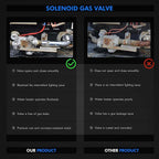 93844 & 91638 | RV Water Heater Solenoid Gas Control Valve w/Main Burner Tube Fit for Dometic Atwood 6 Gallon Water Heater GCH6-XX, GC6A-XX, GH6-XX, G6A-XX, GCH6A-XX, GC6AA-XX