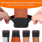 Ezprotekt 8 Pcs Rectangle Black Felt Chair Leg Floor Protectors for Hardwood Floors, Rectangle Silicone Chair Leg Caps, Furniture Leg Covers Cups for Chair Table (Fit L :1.3-1.7", W: 0.6-0.9")