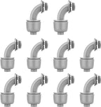 10 PCS 1/2" Liquid Tight Connector NPT Non-Metallic for PVC Electrical Flexible Conduit Angle Fittings - Sturdy, Quick Installation, UL Listed for Home Outdoor Tubes Tools