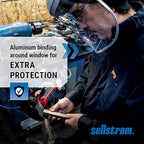 Sellstrom Advantage Face Shield - Lightweight Mask with Crown & Ratchet Headgear, for Work, Grinding, Cutting - ANSI Z87.1 - Clear Uncoated Polycarbonate Window