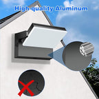 Juyace 120W LED Wall Pack Light Outdoor Security Flood Lighting Exterior Fixtures 360 °Rotation 5000K for Garage Yard Barn Area Backyard Building