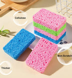 METUUTER 12-Count Kitchen Sponges- Compressed Cellulose Sponges Non-Scratch Natural Dish Sponge for Kitchen Bathroom Cars, Funny Cut-Outs DIY for Kids