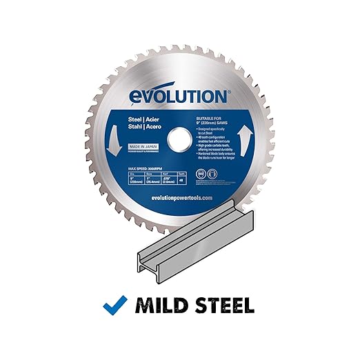 Evolution Power Tools 230BLADEST Steel Cutting Saw Blade, 9-Inch x 48-Tooth