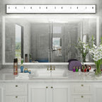 Tipace 6 Lights Chrome Bathroom Light Fixtures Modern LED Bathroom Vanity Lights Over Mirror 47.2 inch White Light 360°Rotatable