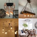 Jslinter Edison Bulb 60w, Globe Dimmable Filament Decorative Bulbs for Home, Vintage Light Bulbs G80/G25 Style, E26 Base, Classic Amber (4 Pack)