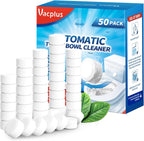 Vacplus Toilet Bowl Cleaner Tablets 50 PACK, Automatic Toilet Bowl Cleaners with Bleach for Deodorizing and Descaling, Bathroom Cleaner Against Tough Stains