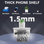 APLusee Brushed Nickel Toilet Paper Holder with Phone Shelf, 304 Stainless Steel Toilet Tissue Roll Holder, Wall Mounted Bathroom Paper Roll Dispenser