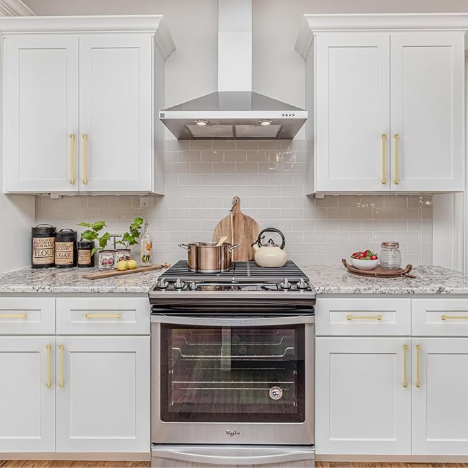 6 Pack Gold Cabinet Handles - 3 Inch Pulls for Cabinets