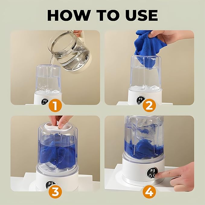 2026 Upgraded Smart Laundry Cup, Wireless Washing Machine, Underwear Washer, Portable Rechargeable Mini Washing Machine, for Apartment, Home, Hotel and Camping (Green)