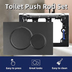 Dual Flush Actuator Plate, Compatible with Geberit 115.770.46.5. Replacement Parts for Concealed Cistern Toilet Repair (Black)