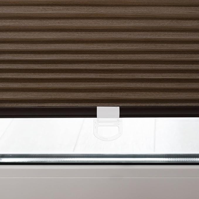 DOITOOL 10Pcs Plastic Curtain Window Blinds Lifting Clamp Pull Cordless Roller Blinds Shades Transparent Handle Pull Fit for 15mm Rod for Roller Shades Rolling Curtain Accessories