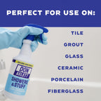 Don Aslett Showers and Stuff (32 Oz Spray Bottle, Pack of 2) Hard Water Stains and Soap Scum Remover | Cleans Bathroom Rust, Grout Tile Lines, Fiberglass Tub, Glass Shower Door Surfaces