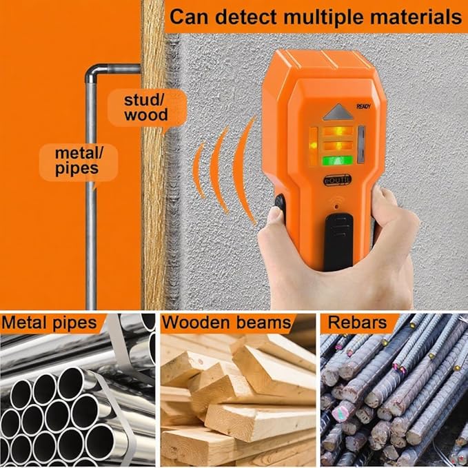 Stud Finder Wall Scanner Wood and Metal Detector Sensor for 3/4 inch Thickness Wall (ST102-Orange)