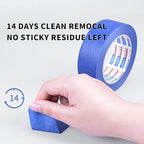 ADHES Blue Painters Tape Blue Tape Painting Tape for Walls,UV Anti,14 Days Clean Remove,1.5inch x 60yard,6Rolls