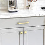 10 Pack 5"(128mm) Brushed Gold Cabinet Pulls Kitchen Cabinet Handles Gold Drawer Pulls Cupboard Hardware for Cabinets