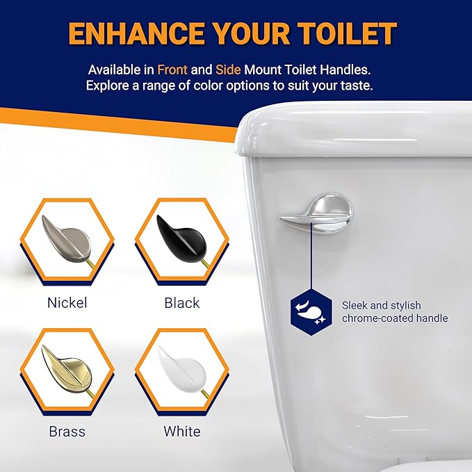 Toilet Handle Replacement (Chrome Polished, Front Mount)