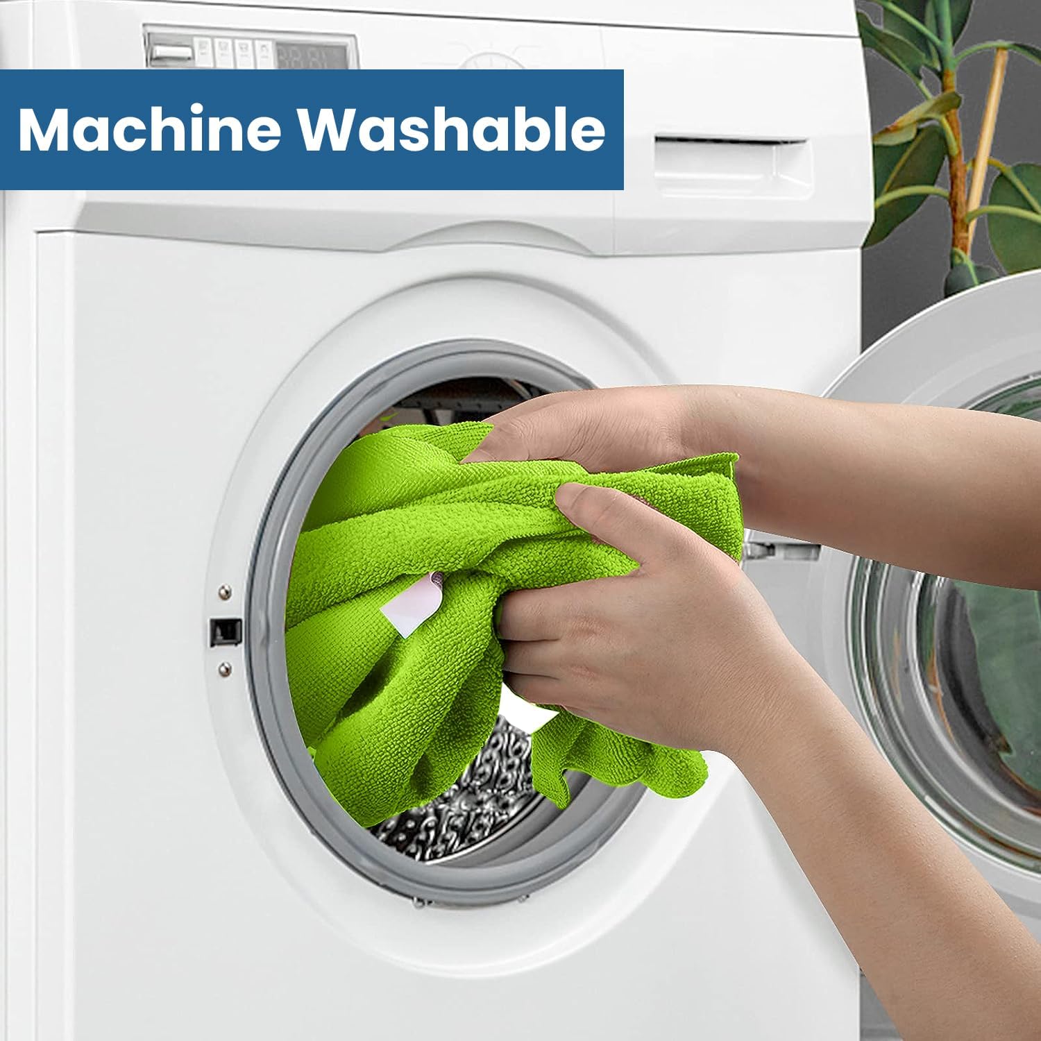 DAN RIVER 12-Pack Green Microfiber Towels – Ultra Absorbent, Lint-Free & Streak-Free Terry Cloth Rags for Home, Car & Kitchen - Must-Have Cleaning Essentials - 12" x 12"