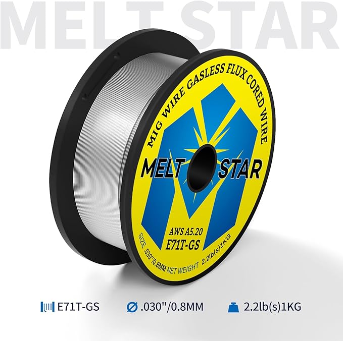 Flux Core Welding Wire, E71T-GS .030" 2-Pound Spool Gasless Mild Carbon Steel Mig Welding Wire - 1Pack