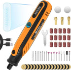 HARDELL Rotary Tool, 4V Mini Cordless Rotary tool Kit con 5 Speed Display, Rechargeable Rotary tool Set with 69 Accessories for Sanding, Grinding, Engraving, Polishing, Drilling, Cutting, DIY Crafting