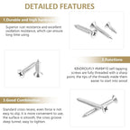 327 Pieces #6#8#10 Phillips Countersunk Head Self-Tapping Screws, Wood Screws Assortment Kit, 304 Stainless Steel