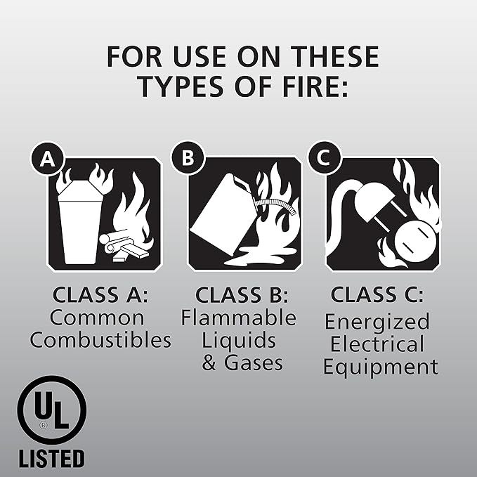 Kidde Pro 210 2A:10-B:C Fire Extinguisher, Rechargeable, Multi-Purpose for Home & Office, 4 lbs., Mounting Bracket Included , Red