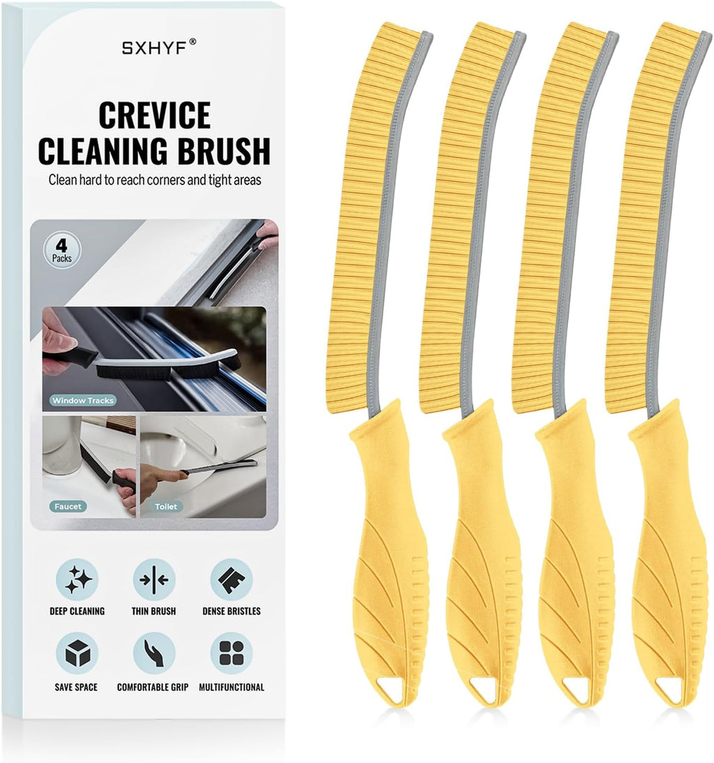 SXhyf Cleaning Brush - Hard Bristle Crevice Cleaning Brush, Multifunctional Gap Scrub Brush, Kitchen Essentials, Bathroom Cleaner Tools for Household Use, Home, Window, Toilet, Stove
