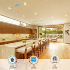 TORCHSTAR 12-Pack 4 Inch Ultra-Thin LED Recessed Lighting with J-Box, 2700K Soft White, 10W Dimmable 650lm Brightness LED Downlight, ETL & Energy Star Listed