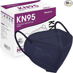 Miuphro KN95 Face Mask 50 Pack, Disposable Respirator Masks, 5 Layer Design Safety Mask for Protection, Ideal for Men and Women (Purple)